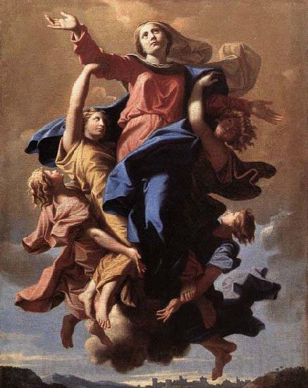 POUSSIN, Nicolas The Assumption of the Virgin Norge oil painting art
